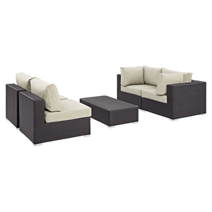 Convene 5 Pieces Patio Sofa Set 