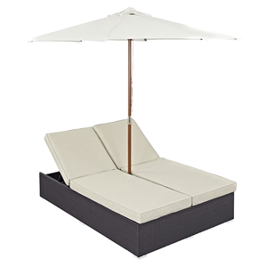 Convene Double Outdoor Patio Chaise 