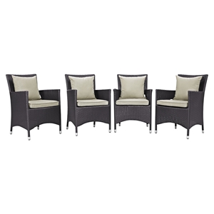 Convene Outdoor Patio Dining Armchair (Set of 4) 