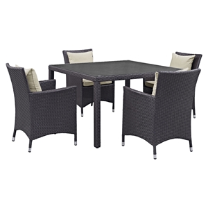 Convene 5 Pieces Outdoor Patio Dining Set 