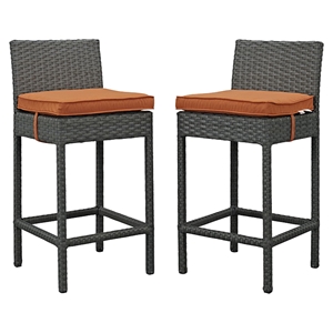 Sojourn Outdoor Patio Bar Stool - Sunbrella Canvas Tuscan (Set of 2) 