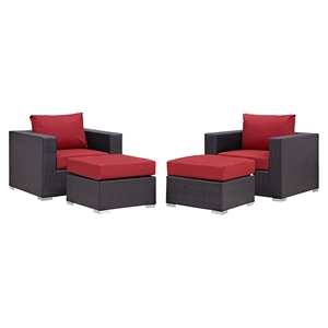 Convene 4 Pieces Outdoor Patio Sectional Set 