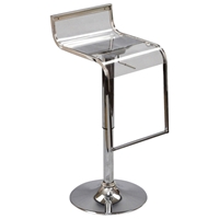 LEM Adjustable Height Clear Bar Stool