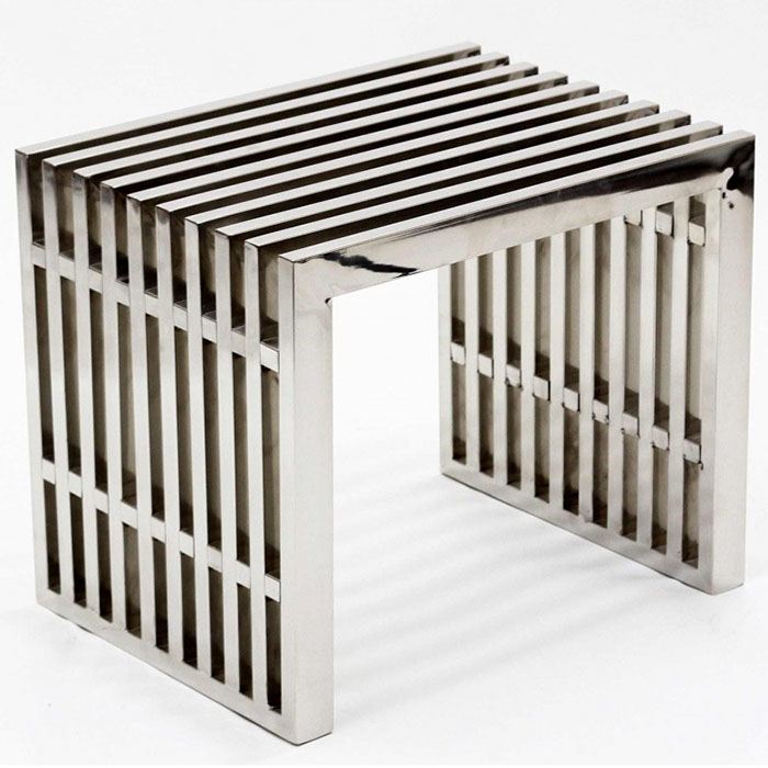 short metal bench