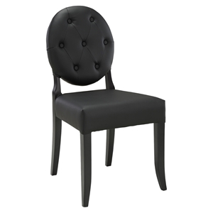 Button Dining Side Chair - Black 