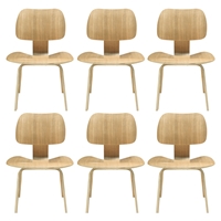 Fathom Wood Dining Chairs - Tan (Set of 6)