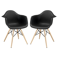 Pyramid Dining Armchairs - Black (Set of 2)