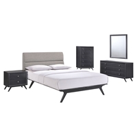 Addison 5 Pieces Queen Bedroom Set - Black, Gray