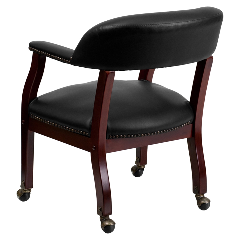 Conference Chair - Casters, Black, Faux Leather | DCG Stores
