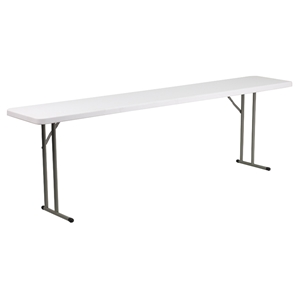 Rectangular Folding Table - Granite Plastic, White 