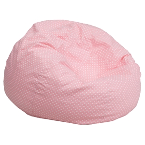 Oversized Dot Bean Bag Chair - Light Pink 