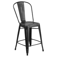 Metal Counter Stool - Black