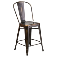 Metal Counter Stool - Copper