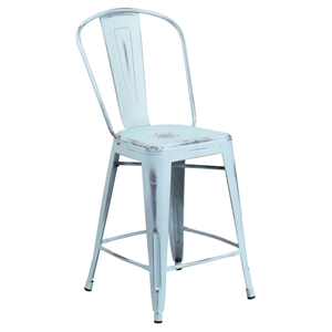 Metal Counter Stool - Dream Blue 