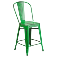 Metal Counter Stool - Green