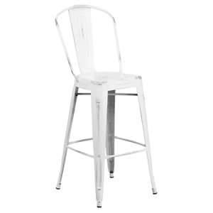 Metal Barstool - White 