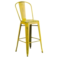 Metal Barstool - Yellow