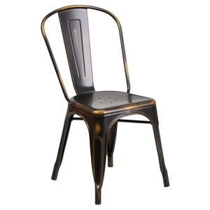 Metal Stackable Chair - Copper 