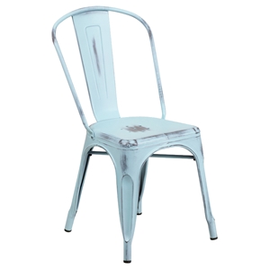 Metal Stackable Chair - Dream Blue 