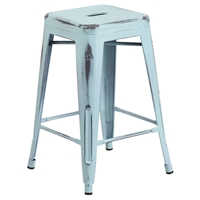 Backless Counter Stool - Blue