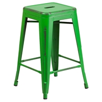 Backless Counter Stool - Green