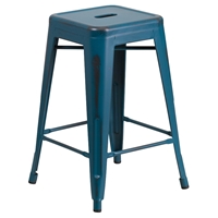 Backless Counter Stool - Kelly Blue