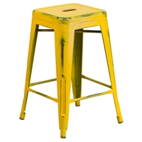 Backless Counter Stool - Yellow