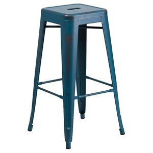 Backless Barstool - Kelly Blue 