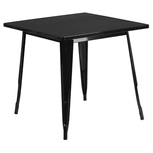 Square Metal Table - Black 