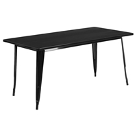 Rectangular Metal Table - Black