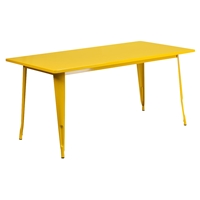 Rectangular Metal Table - Yellow