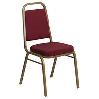 Hercules Series Trapezoidal Back Stacking Banquet Chair - Gold, Burgundy