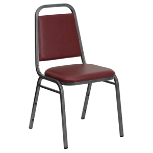 Hercules Series Trapezoidal Back Stacking Banquet Chair - Burgundy 