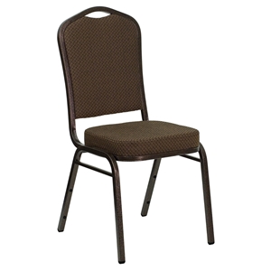 Hercules Series Banquet Chair - Crown Back, Brown, Copper Vein Frame 