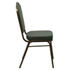 Hercules Series Stacking Banquet Chair - Crown Back, Green, Gold Vein - FLSH-FD-C01-GOLDVEIN-0640-GG