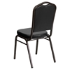 Hercules Series Stacking Banquet Chair - Crown Back, Black, Gold Vein - FLSH-FD-C01-GOLDVEIN-BK-VY-GG