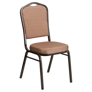 Hercules Series Stacking Banquet Chair - Crown Back, Gold 