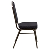 Hercules Series Stacking Banquet Chair - Crown Back, Black Patterned - FLSH-FD-C01-GOLDVEIN-S0806-GG