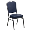 Hercules Series Stacking Banquet Chair - Crown Back, Navy, Silver Vein - FLSH-FD-C01-SILVERVEIN-NY-VY-GG