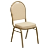 Hercules Series Stacking Banquet Chair - Dome Back, Beige, Gold - FLSH-FD-C03-ALLGOLD-H20124E-GG