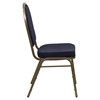 Hercules Series Stacking Banquet Chair - Dome Back, Navy, Gold - FLSH-FD-C03-ALLGOLD-H203774-GG