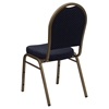 Hercules Series Stacking Banquet Chair - Dome Back, Navy, Gold - FLSH-FD-C03-ALLGOLD-H203774-GG