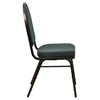 Hercules Series Stacking Banquet Chair - Dome Back, Green, Gold Vein - FLSH-FD-C03-GOLDVEIN-4003-GG