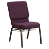 Hercules Series 18.5" Fabric Church Chair - Rack, Plum - FLSH-FD-CH02185-GV-005-BAS-GG