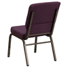 Hercules Series 18.5" Fabric Stacking Church Chair - Plum, Gold Vein - FLSH-FD-CH02185-GV-005-GG