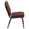 Hercules Series 18.5" Fabric Stacking Church Chair - Brown - FLSH-FD-CH02185-GV-10355-GG