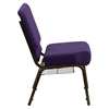 Hercules Series 21" Extra Wide Fabric Church Chair - Rack, Royal Purple - FLSH-FD-CH0221-4-GV-ROY-BAS-GG