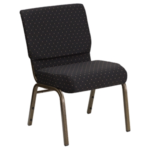 Hercules Series 21" Extra Wide Fabric Stacking Church Chair - Black 