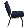 Hercules Series 21" Extra Wide Dot Fabric Church Chair - Navy Blue, Rack - FLSH-FD-CH0221-4-GV-S0810-BAS-GG