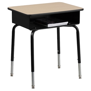 Student Desk - Open Front Metal Book Box 